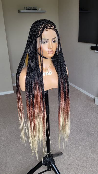Knotless braided wig 3 tone