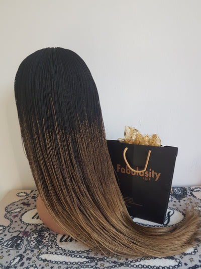 Million braids (Ombre black and gold)