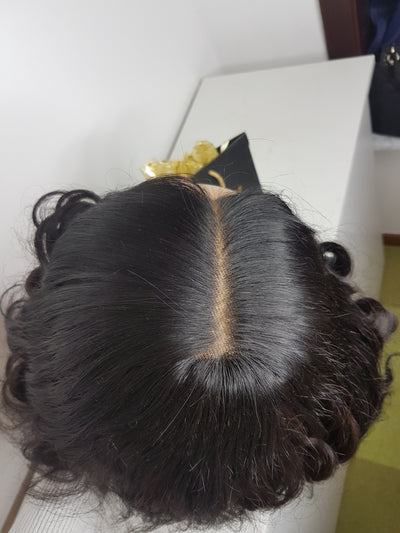 Weave wavy luxury wig (100%human hair)