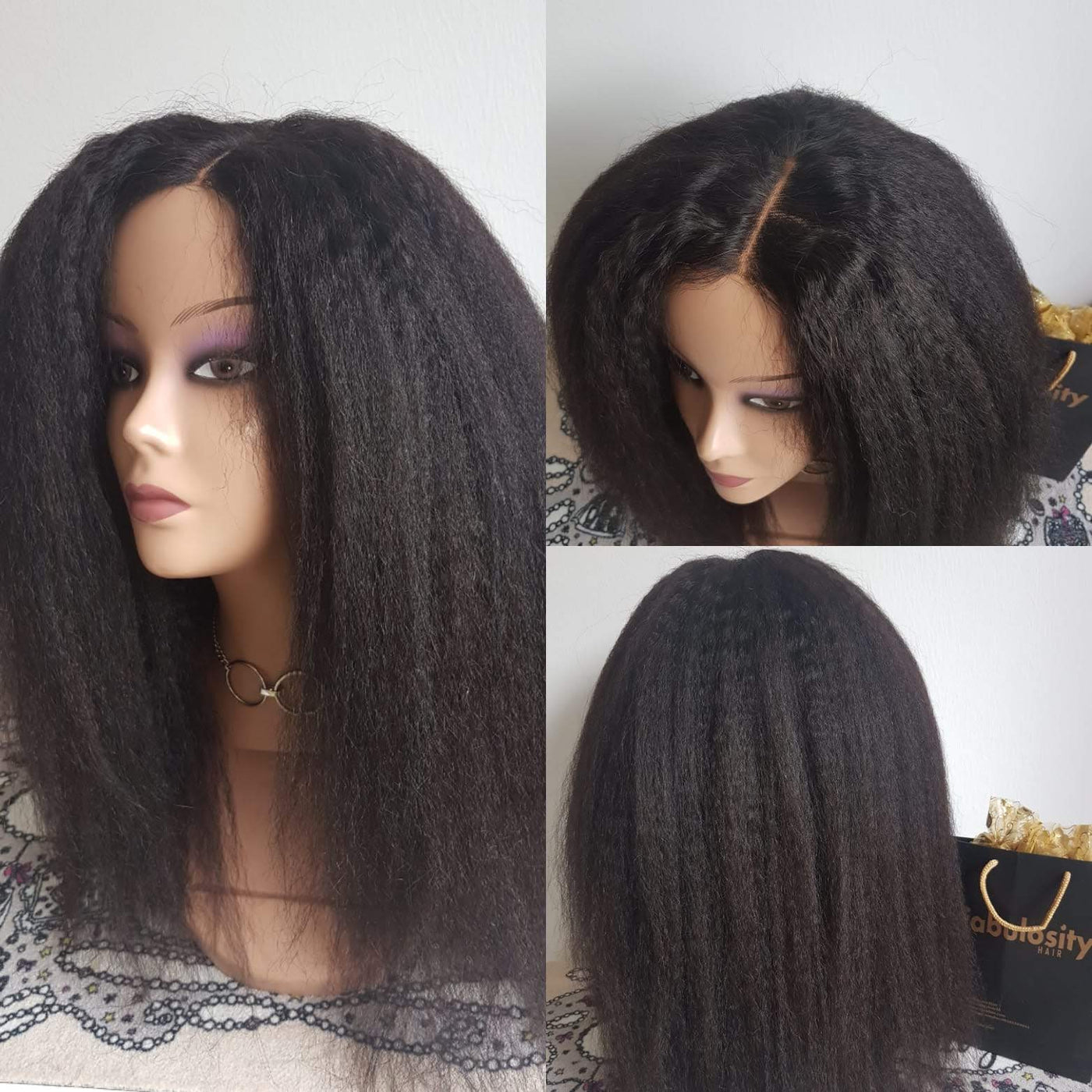 Weave kinky luxury wig (100% human hair)