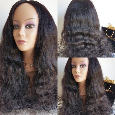 Weave wavy luxury wig  (100% human hair)