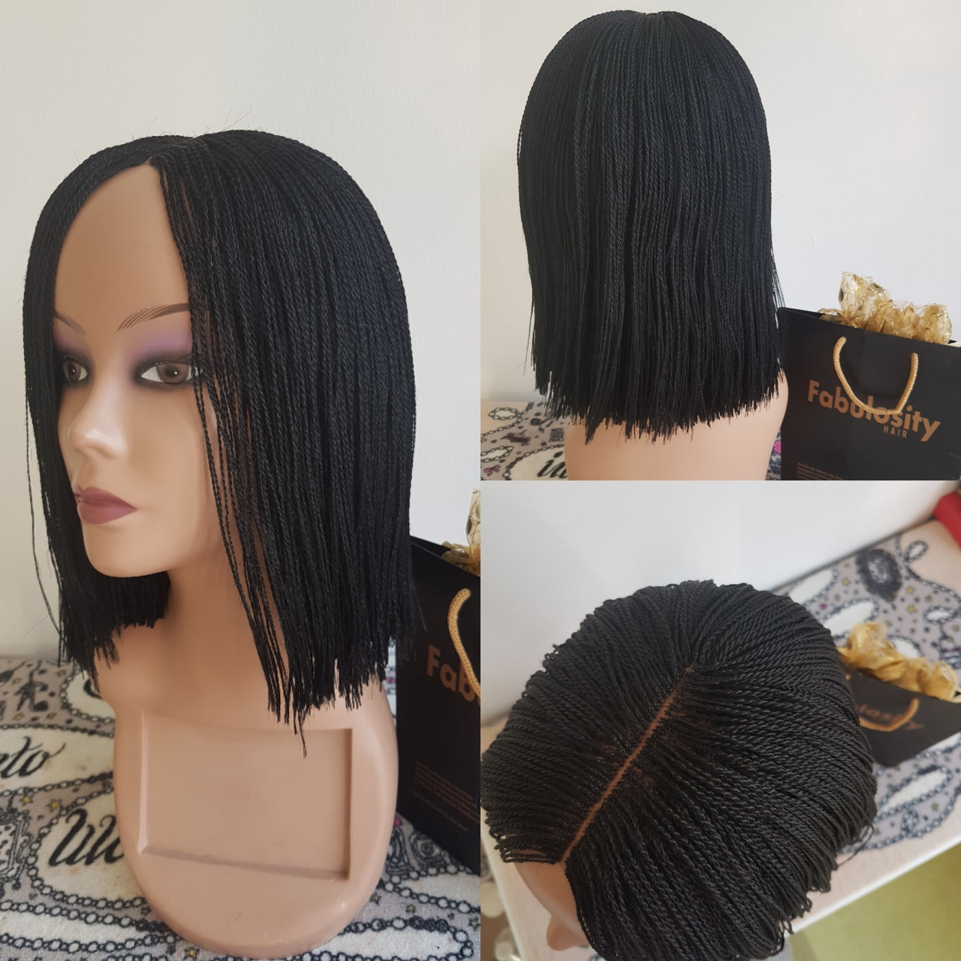 Million braids (Short blunt cut)