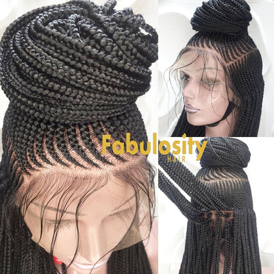 Cornrow high ponytail  braided wig (Sheila)