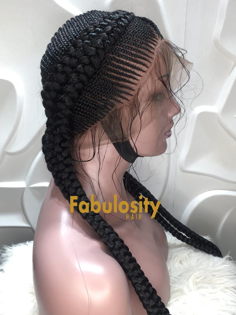 Cornrow braided wig full lace (Tasha)