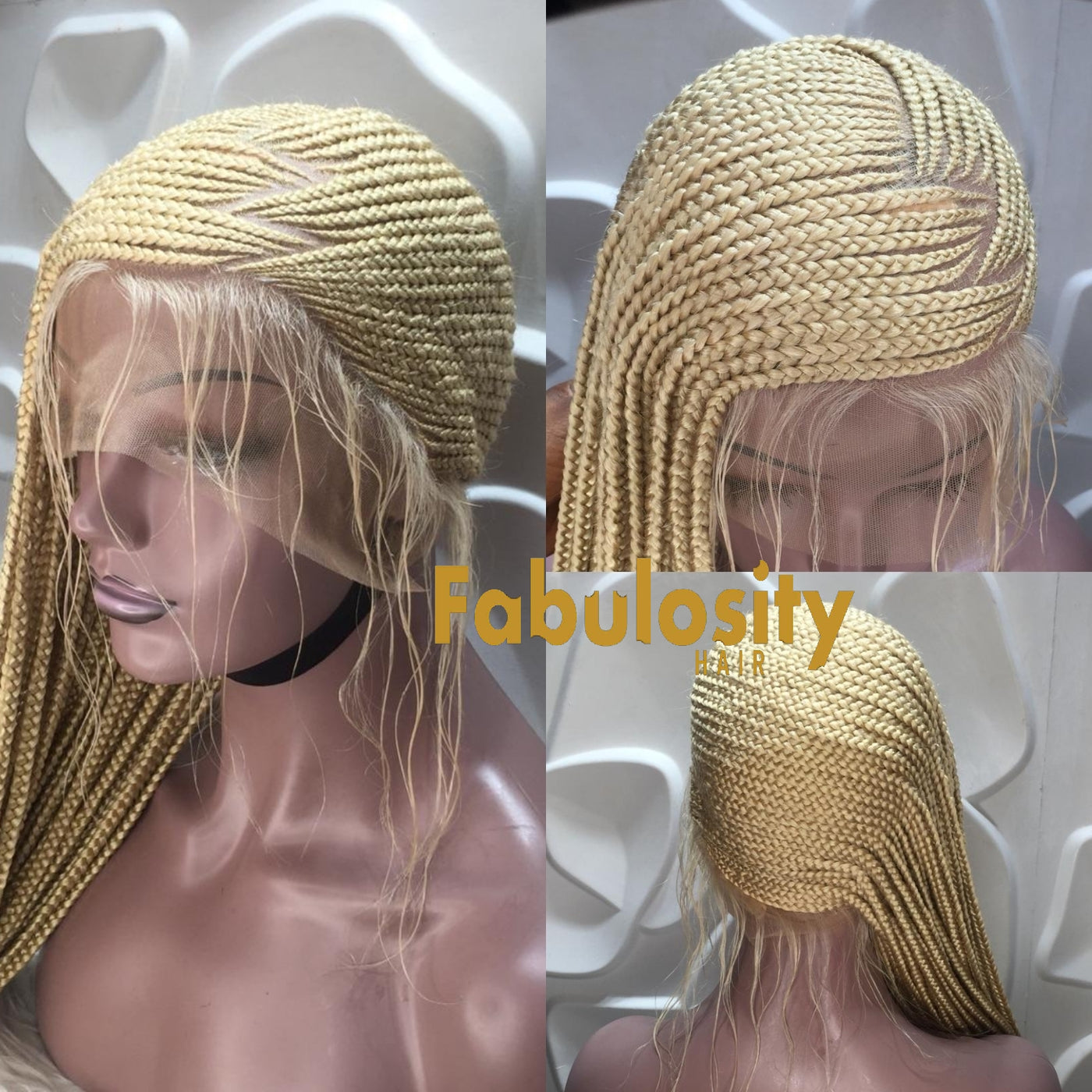 Cornrow Full lace wig in Lemonade style (613)
