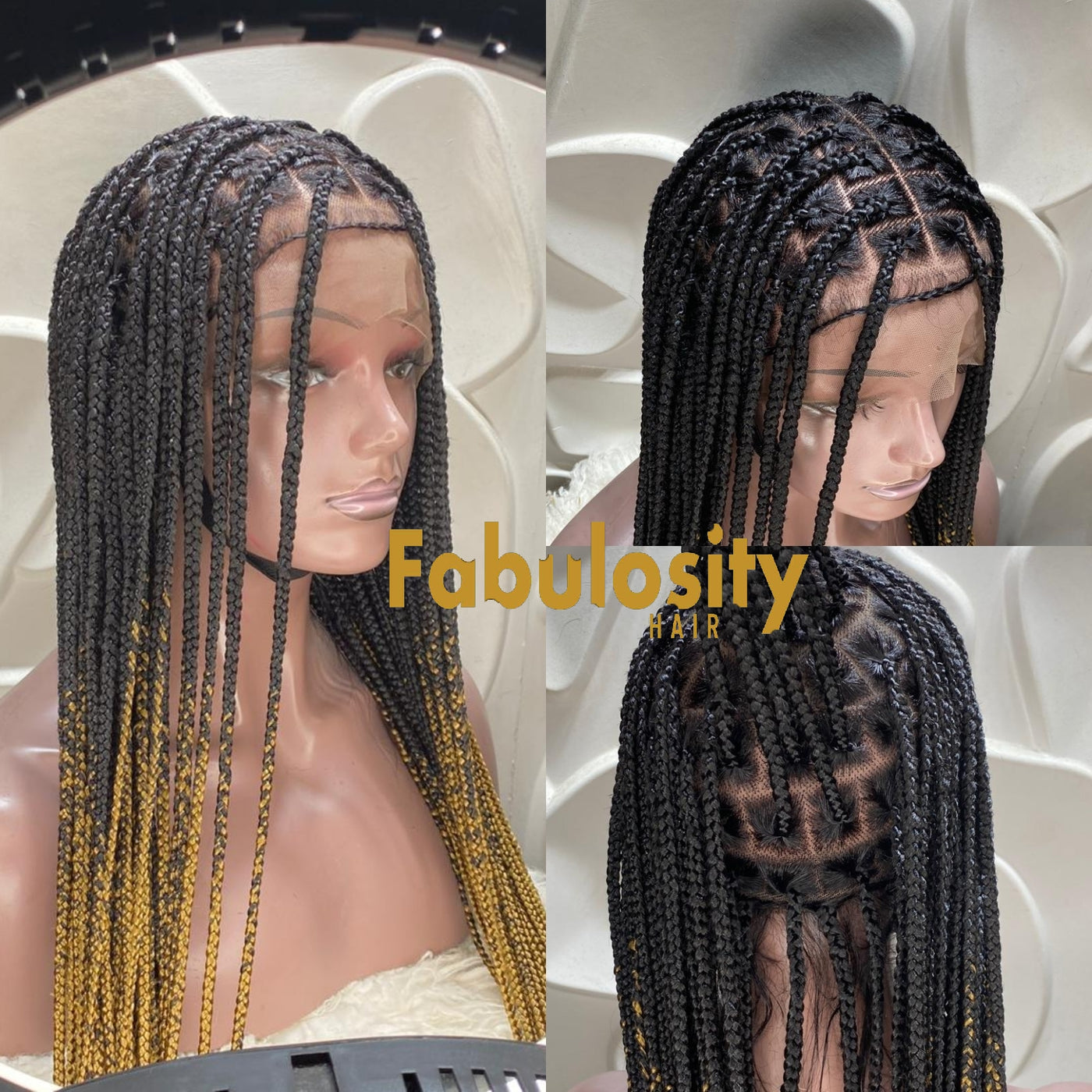 Knotless braided wig full lace ombre 27 (Davina)