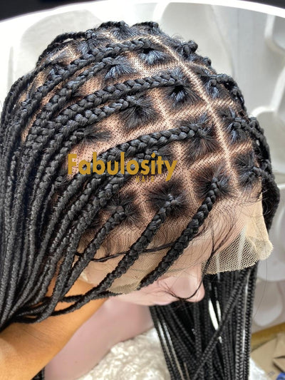 Knotless braided wig HD transparent lace  (Davina)