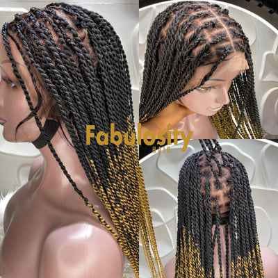 Knotless braided wig twist full lace wig (Davina)