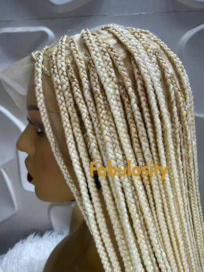 Knotless braided wig full lace human hair wig  (613)