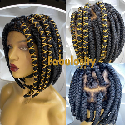 Full lace braided bob cut Wig (Nora)