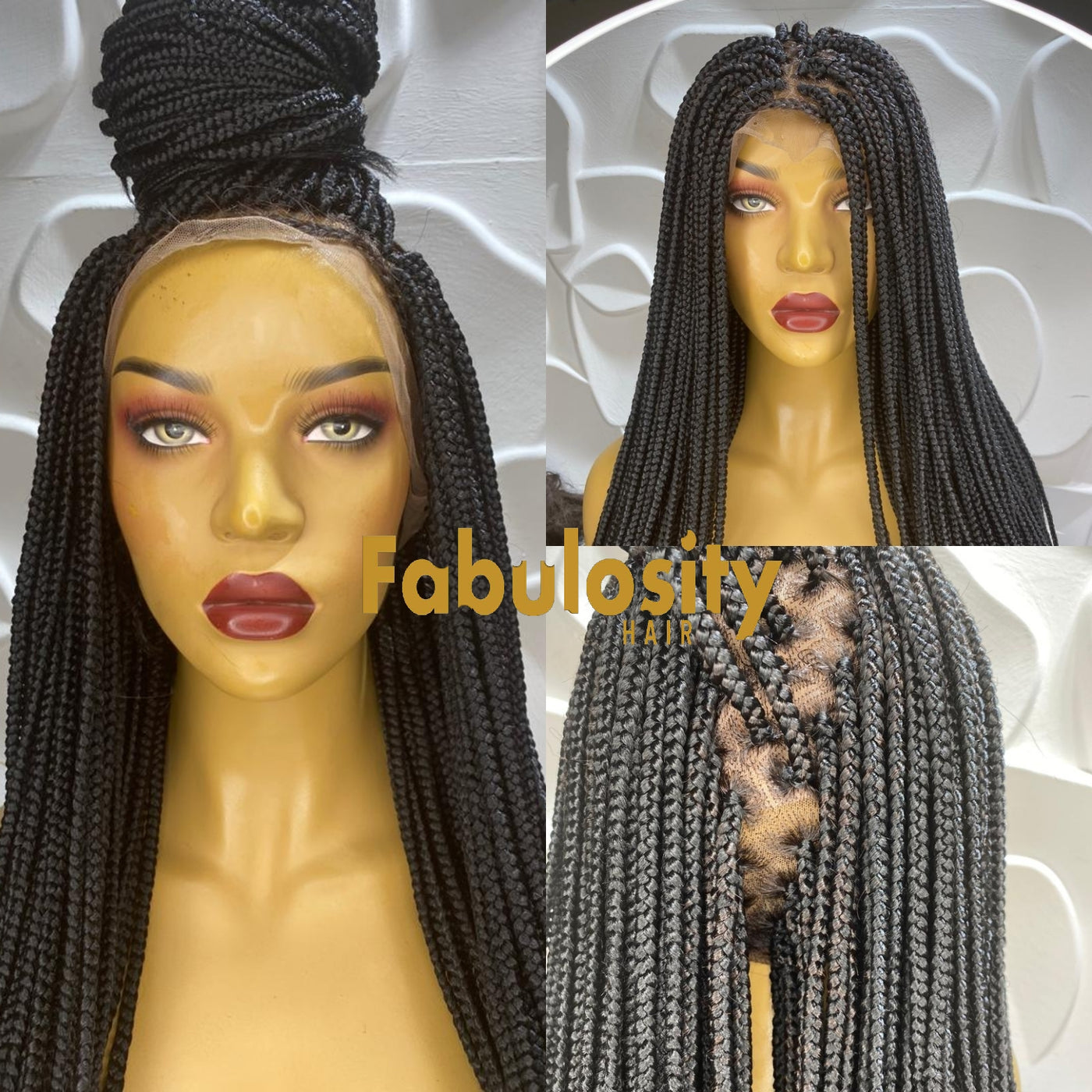 Handmade Box braids Wig Full lace human hair (Ava)