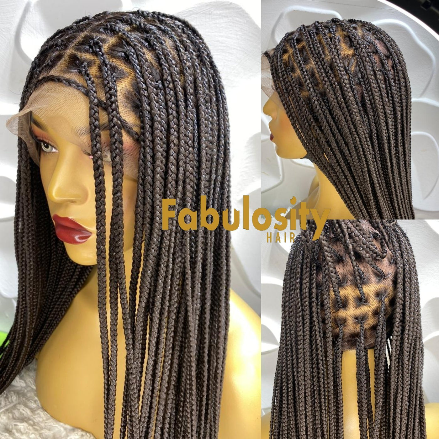 Knotless Full lace Braided Wig (Colour 4)