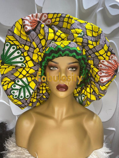 African Print bonnet (Jumbo sized)