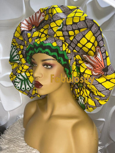 African Print bonnet (Jumbo sized)