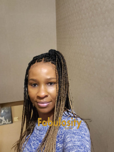 Knotless braided wig HD 3 tone Ombre