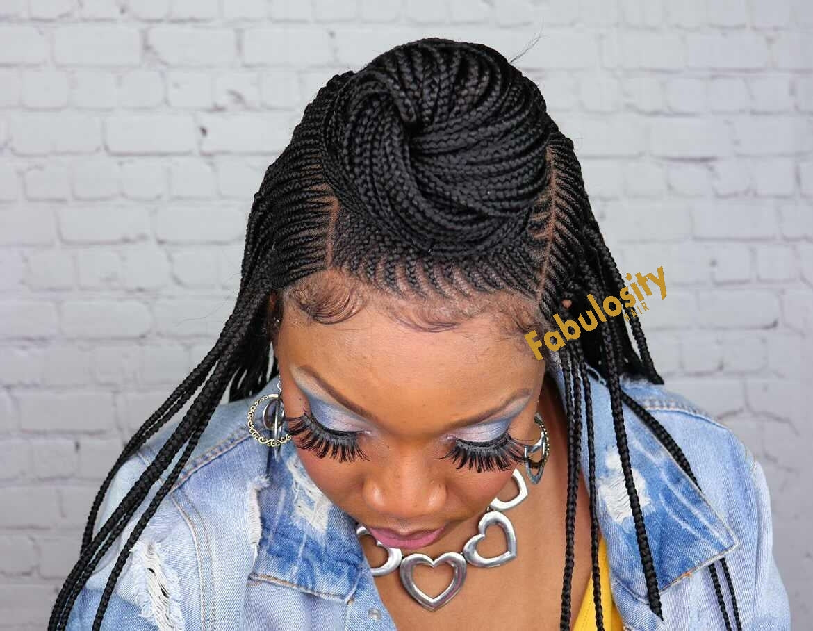 Ponytail braided wig frontal (Sheila)