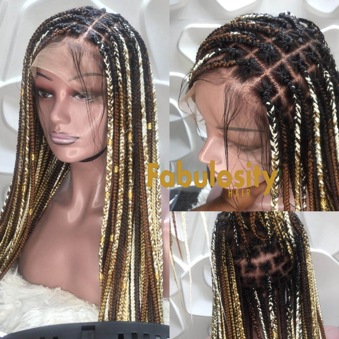 Knotless braided wig Multicoloured Unit (Davina)